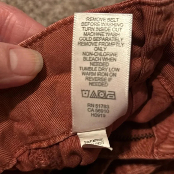 Maurice’s Rust pants with paper bag waist and belt - Picture 8 of 11